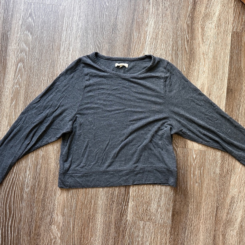 Madewell Charcoal Long Sleeve Tee